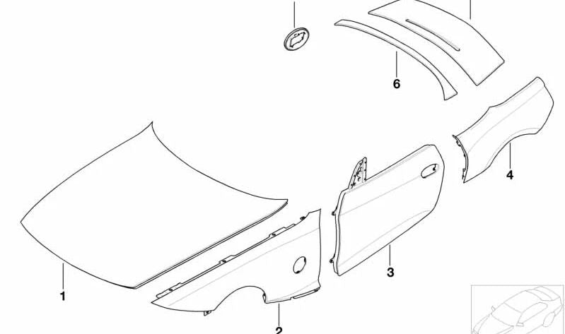 Tapa de llenado de combustible OEM 51177012740 para BMW Z4 E85 y E86. Compatible con modelos Z4 2.0i, 2.2i, 2.5i en versiones manual y automática. Original BMW.
