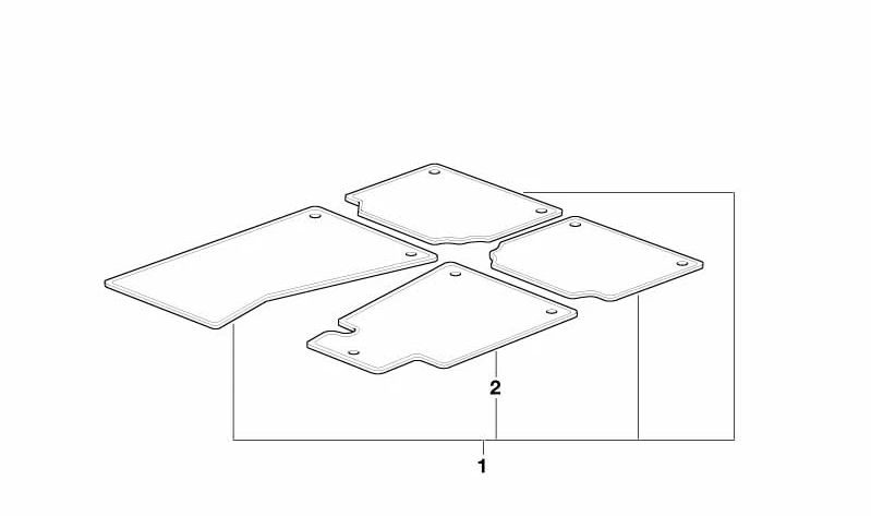 Alfombrilla de terciopelo lado conductor OEM 51478165363 para BMW E31 {840Ci, 840i, 850CSi, 850Ci}. Color antracita. Original BMW.