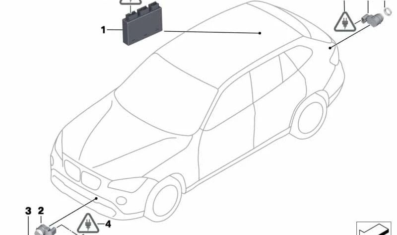 PDC PARKING SENSOR Mineral Weiß OEM 66208050152 for BMW E81, E82, E87, E88, E90, E91, E92, E93, E84, E89. Original BMW.