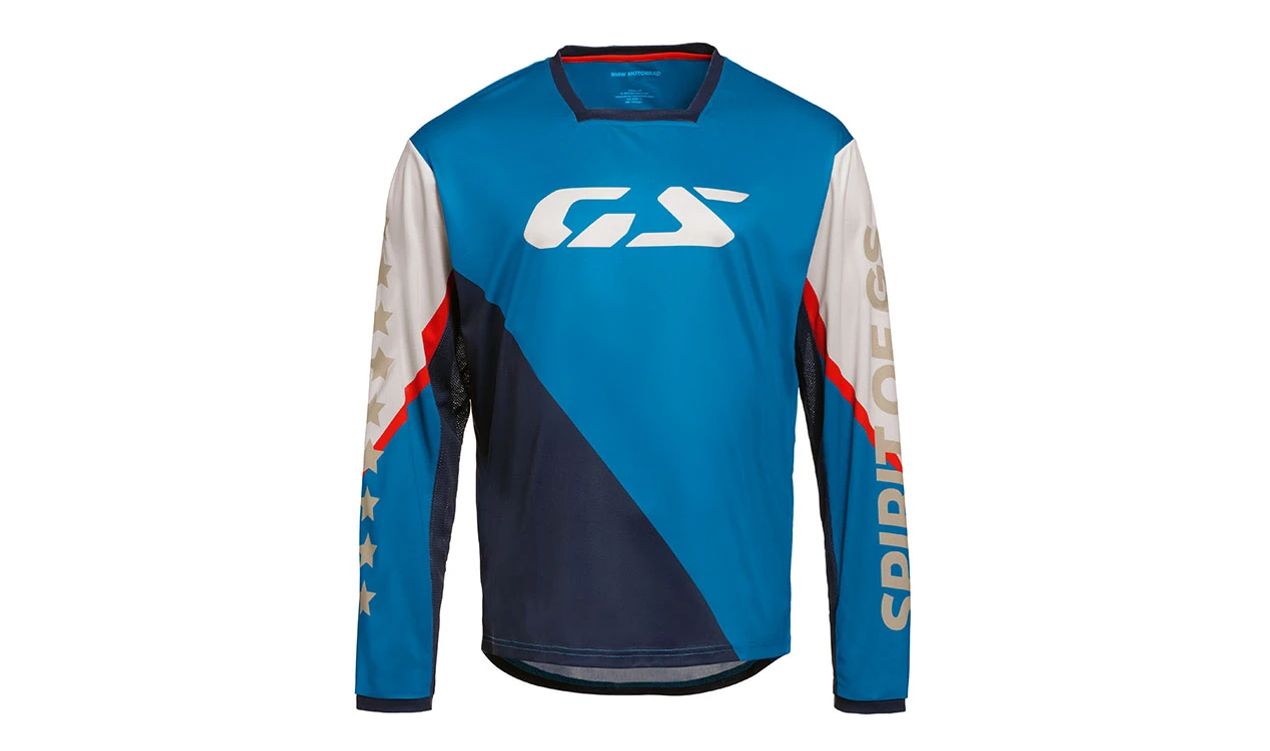 GS Übergroßes Langarm-T-Shirt blau Größe M OEM 76235B3E5A3 für BMW. Original BMW Motorrad.