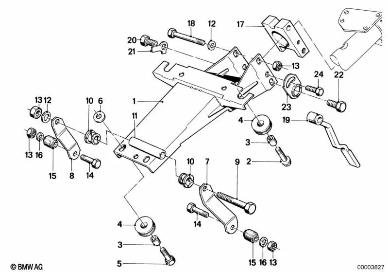 Palanca de dirección izquierda OEM 32311155822 para BMW Serie 5 E28, Serie 6 E24. Original BMW.