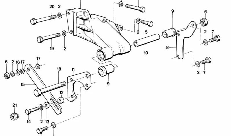 Spannlasche per BMW E21, E30, E12, E28 (OEM 12311273638). BMW originale