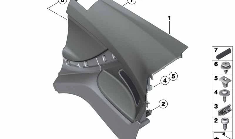Tornillo de cabeza avellanada OEM 07149116377 para BMW E92, E93, F12, F13. Original BMW.