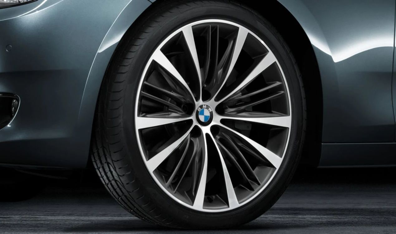 Rodas de liga V-Spoke 463 OEM 36116854557 para BMW F07, F07N, F01, F01N, F02, F02N, F04. Acabamento Bicolor (Ferricgreg/GlanzDedReht). BMW original.