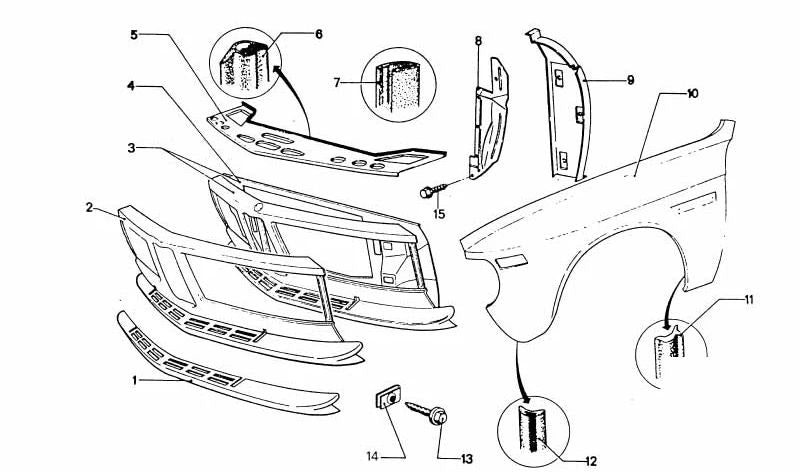 Goma de sellado para BMW (OEM 51711810530). Original BMW