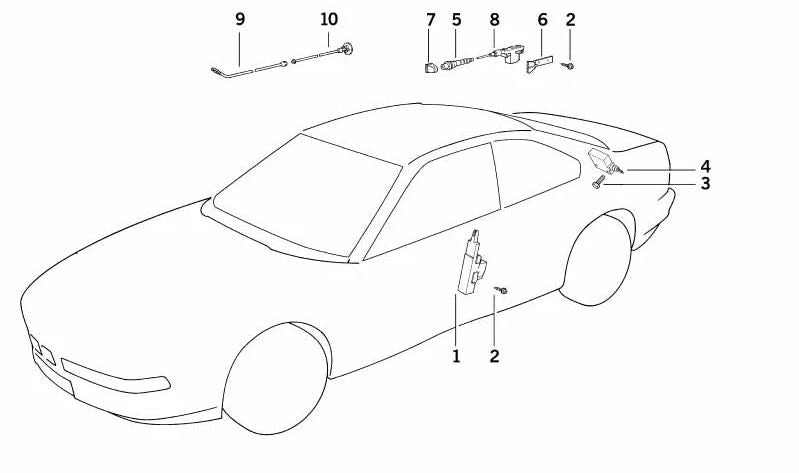 Motor eléctrico cerradura puerta OEM 67111392594 para BMW E31 {840Ci, 840i, 850CSi}. Compatible con modelos de 1992 a 1999. Parte del sistema de cierre centralizado. Original BMW.