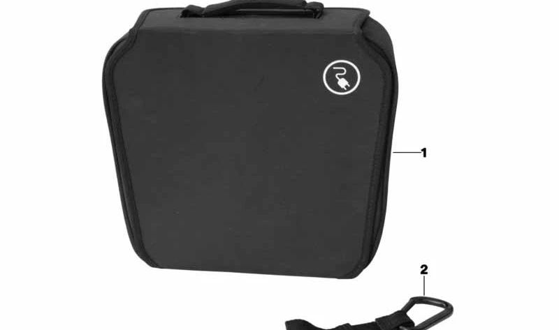 Bolsa para cable de carga estándar 2.0 OEM 61449797586 para BMW G30, G30N, G38, G11, G11N, G12, G12N. Original BMW.