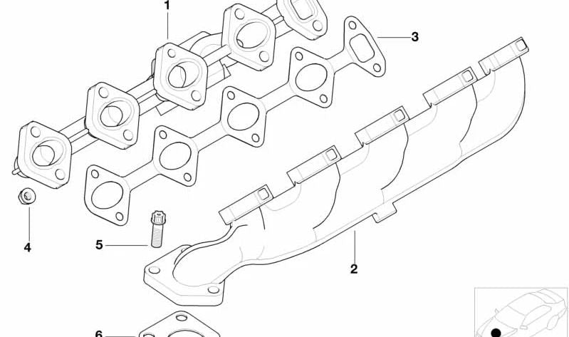 Junta sin amianto para BMW E65 (OEM 11657796893). Original BMW