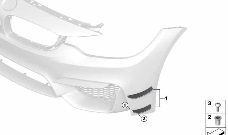 Toilette della testa piatta per BMW E81, E82, E87, E88, E90, E91, E92, E93, F80, F82, F83, E63, E64, E89 (OEM 51138400227). BMW originale