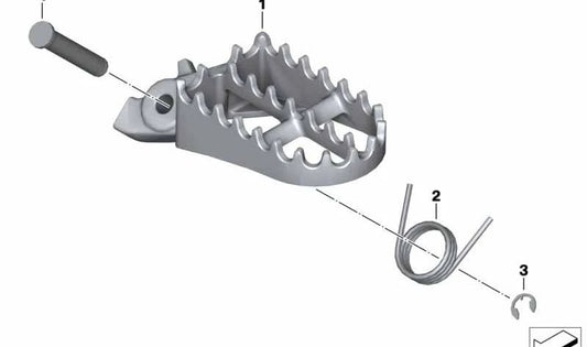 Apoio para os pés esquerdo OEM 46717694557 para motocicletas BMW R1200GS, R1200GS Adventure. Originais BMW Motorrad.