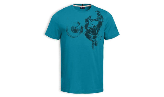 Camiseta Jump azul talla M OEM 76615B3E3F0 para BMW. Original BMW Motorrad.