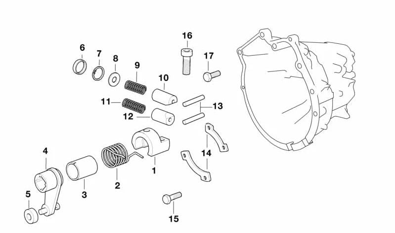 INTERIOR CHANGE LEVER OEM 23311222795 FOR BMW E34, E36, E39, E46, Z3, E85. Original BMW.