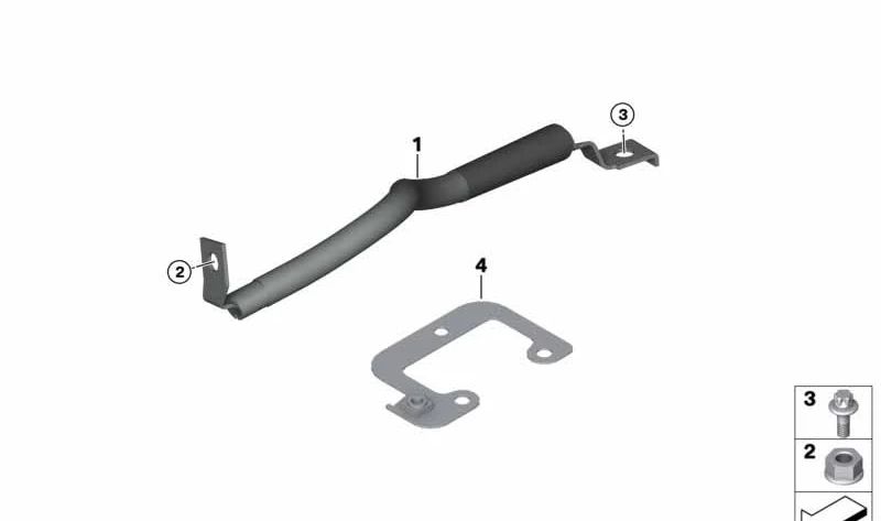 Soporte de cable de masa OEM 12427555220 para BMW E81, E82, E87, E88, E90, E91, E92, E93, E85, E86, E89. Original BMW.