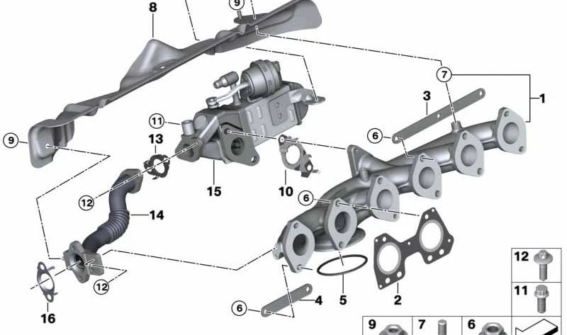 Junta metálica OEM 11718513697 para BMW F10, F02, F15, F12, F13, E70, E71, E72, F01, E65, E66, F25, F26, G01, G02, G05, G06, G07, G11, G12, G30, G31, G32, G14, G15, G16. Original BMW.