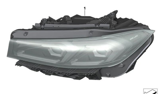 LED FAROS OEM 63115A4F747 pour BMW G20, G21. BMW d'origine.