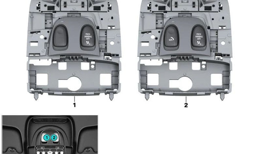 Centro de funciones del techo OEM 61315A0F1D8 para MINI F56, F55, Clubman F54, Countryman F60... y más. Original MINI.