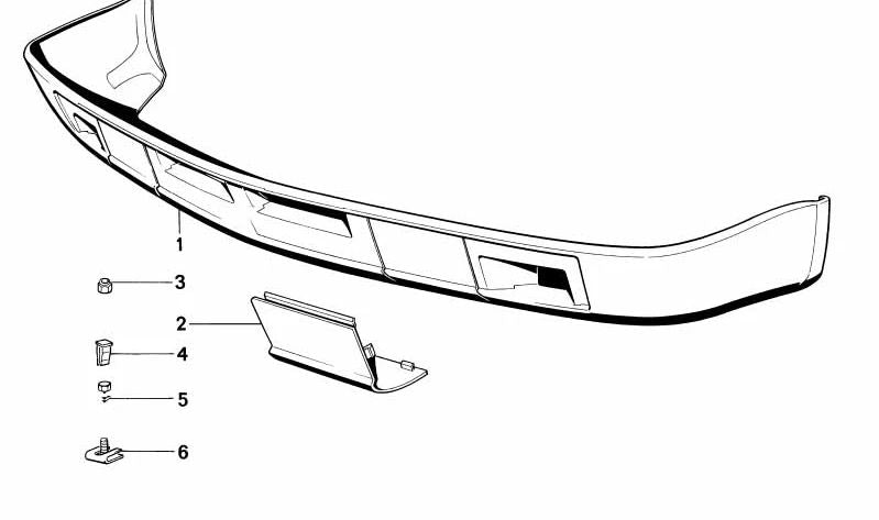Spoiler delantero para BMW Serie 5 E28 (OEM 51711935114). Original BMW.