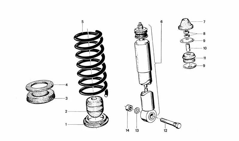 Silentblock de goma trasero OEM 33523450101 para BMW E36,E46,E83,Z3,Z4. Compatible con suspensión trasera. Repuesto original BMW.