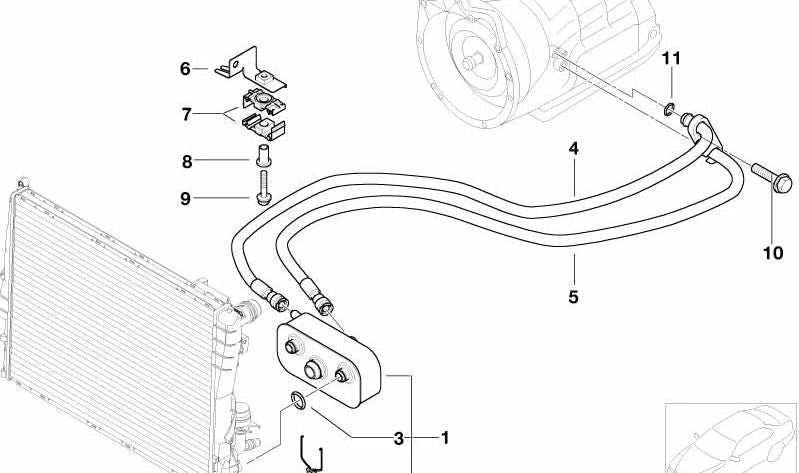 O-ring per BMW Series 1 E81, E82, E87, E88, Serie 3 E46, E90, E91, E92, E93, Serie 5 E39, Serie 7 E38, X1 E84, X3 E83, Z4 E85, E86, E89 (OEM 1711111987 ). BMW originale