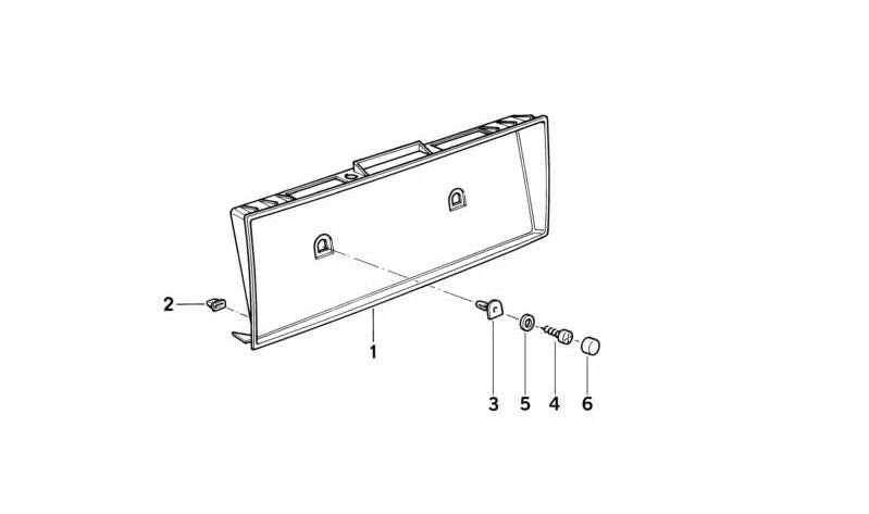 Embellecedor trasero OEM 51131970231 para BMW E31. Original BMW.