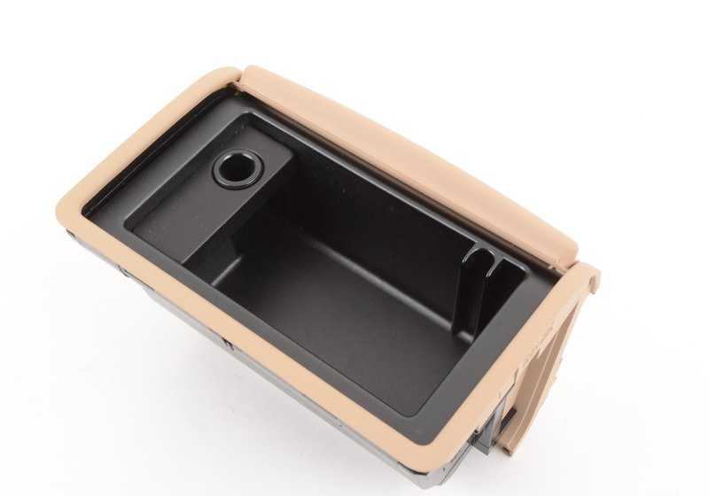 Cenicero trasero beige claro OEM 51168242739 para BMW Serie 3 E46. Original BMW.