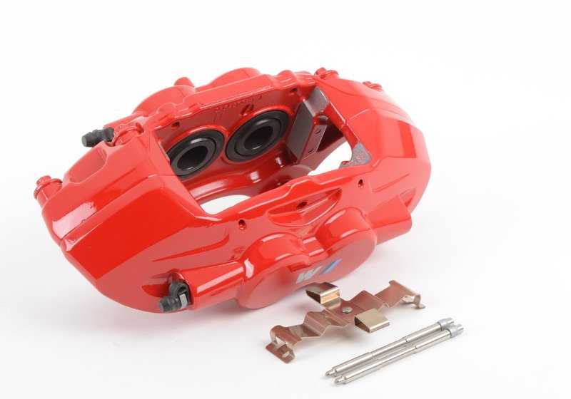 Alojamiento de pinza de freno M Performance delantero izquierdo OEM 34106875653 para BMW F20, F30, F32, F36... y más. Original BMW.