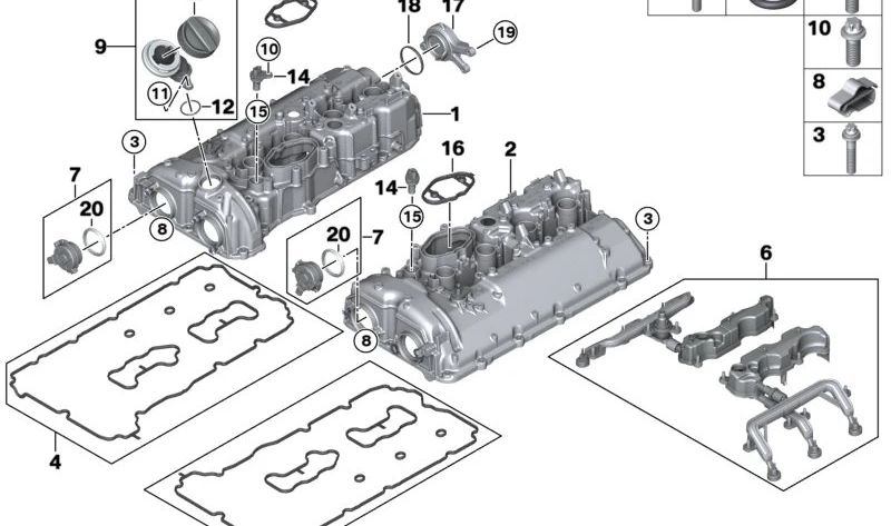 BMW Ölfüllung Mund 5 F90, G90 Serie 7 G70 Serie 8 F91, F92, F93 x5 F95 x6 F96 (OEM 11127852476). Original BMW