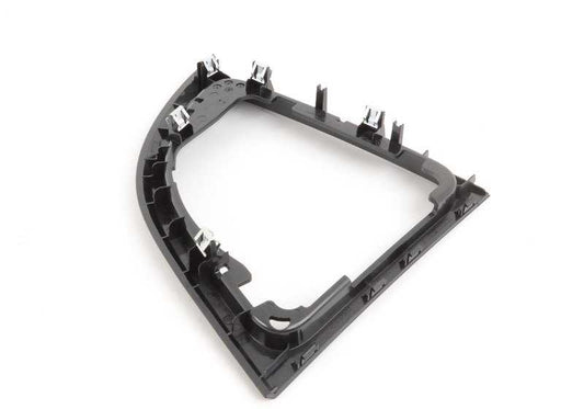 Cubierta de embellecedor para palanca de cambios negra mate OEM 51168051993 para BMW E82. Original BMW.