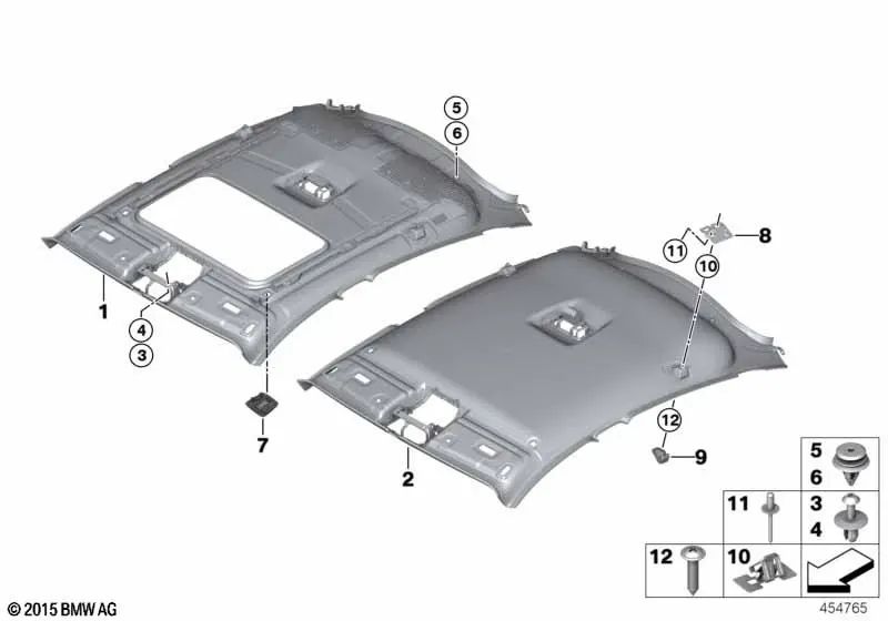 Tampa do microfone para BMW X3 F25, X4 F26 (OEM 5144724544). BMW original.