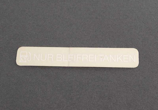 Adhesive label "Only Floor Footwear" OEM 51142121638 for BMW E30, E28, E34, E24, E23, E32. Original BMW piece.