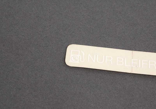 Adhesive label "Only Floor Footwear" OEM 51142121638 for BMW E30, E28, E34, E24, E23, E32. Original BMW piece.