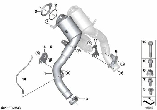Separation Plate for BMW 5 Series G30, G31, 7 Series G11, G12, 8 Series G14, G15, G16, X5 G05, X6 G06, X7 G07 (OEM 18328671519). Genuine BMW