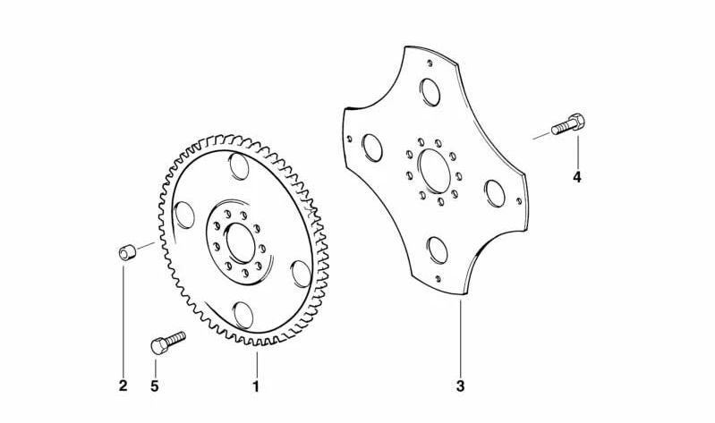 Volante de inercia OEM 11221742699 para BMW E38 y E31. Compatible con modelos automáticos. Repuesto original BMW.