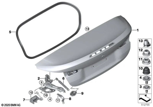 Amortecedor da porta traseira para BMW G23, G83 (OEM 51247497537). BMW original