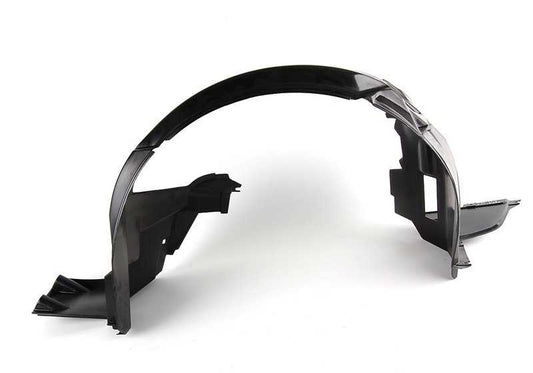Protector interior de paso de rueda delantero derecho OEM 51712268662 para BMW E36 y Z3. Original BMW.