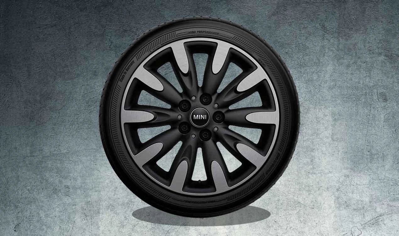 Cerchio Roulette Spoke 502 da 17" in alluminio nero intenso OEM 36116855111 per MINI F56, F55, F57... e altro. MINI originale.