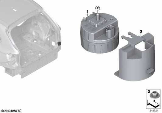 Protection from prying eyes Emergency siren for BMW X5 F15, F85, F95, G05, X6 F16, F86, F96, G06, X7 G07 (OEM 65759330954). Original BMW.