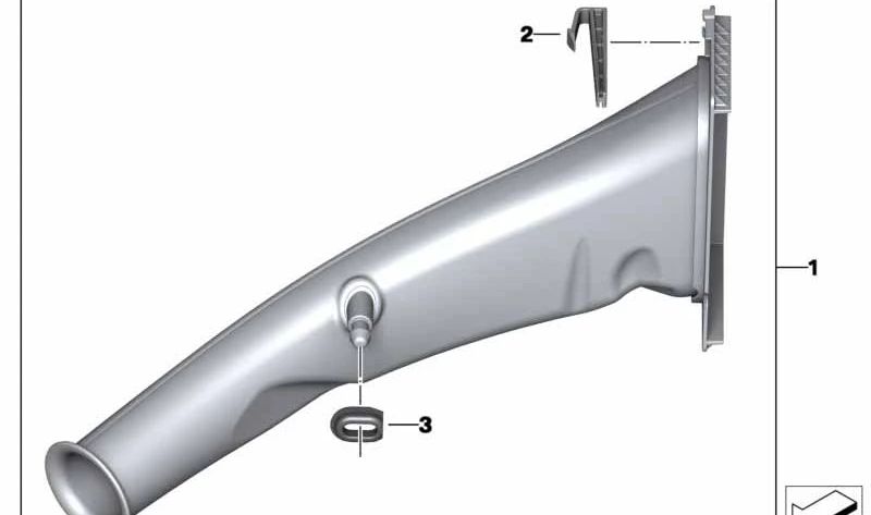 Tubuladura de aspiración OEM 13717690955 para BMW Motorrad R HP2 Enduro, HP2 Megamoto. Original BMW Motorrad.