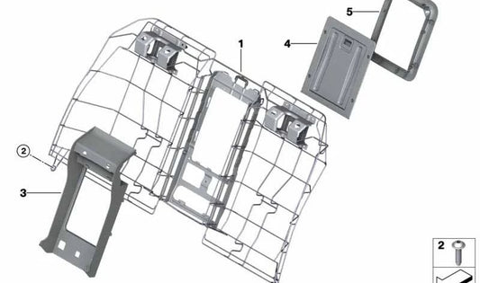 Tapa embellecedora para bolsa portaesquís OEM 52207359188 para BMW G11, G12. Original BMW.
