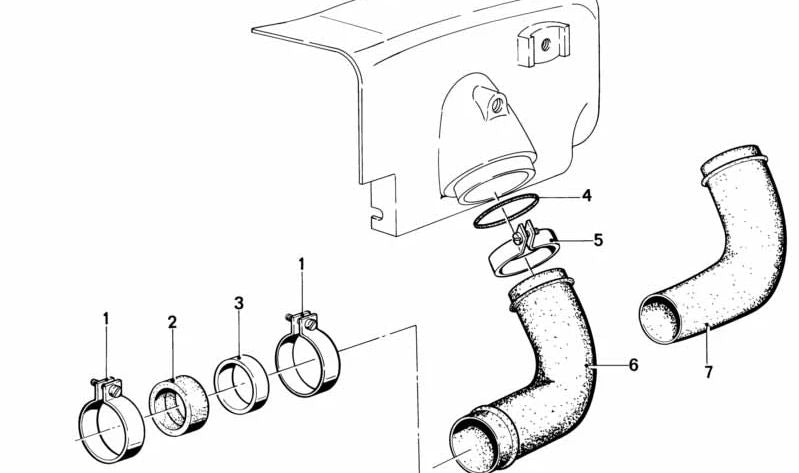 Manguito de Goma para BMW, Compatible con Varios Modelos (OEM 13721259820). Original BMW