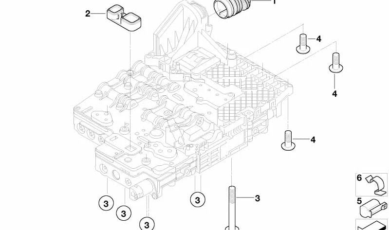 OEM transmission adapter 2434758759 for BMW E87, E90, E91, E60, E61, E63, E64, E65, E66. Original BMW.