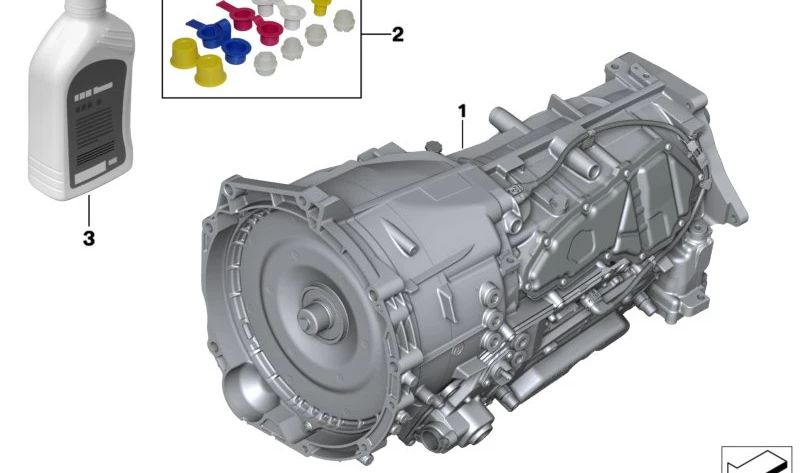 Caja de cambios automática OEM 24005A9B520 para BMW X7 G07 xDrive40i (modelos 21EM y 22EM) con motor B58N. Original BMW.