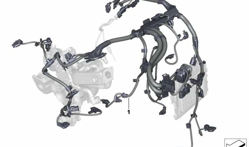 Engine wiring harness OEM 12518477122 for BMW 3 Series (G20, G21). Original BMW.