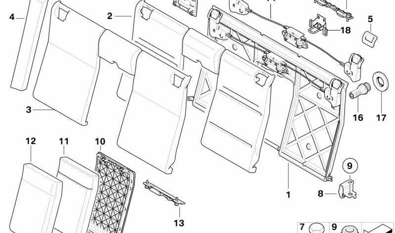 OM 52209113326 Couverture de déverrouillage pour BMW E93. BMW d'origine.