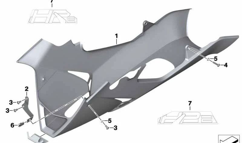 Folio protector OEM 46637720766 para motos BMW R1200S, HP2 Sport. Original BMW Motorrad.