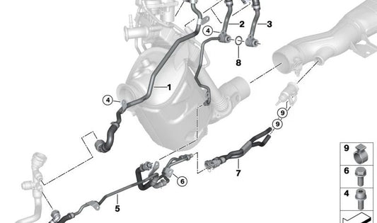 Módulo de mangueira SCR Dosifier OEM 17128473961 para BMW G11, G12. BMW original.