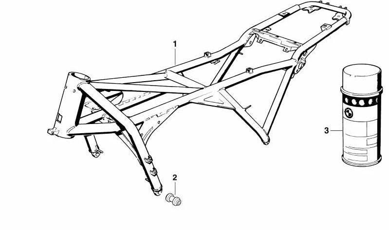 Suporte de borracha OEM 46512312775 para motocicletas BMW K100 RS, K1100 RS, K100 LT... e muito mais. Originais BMW Motorrad.