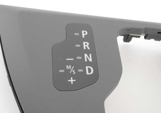 Leva di cambio di Embellecador OEM 51167009314 per BMW E63, E64. Colore grigio di basalto. BMW originale.