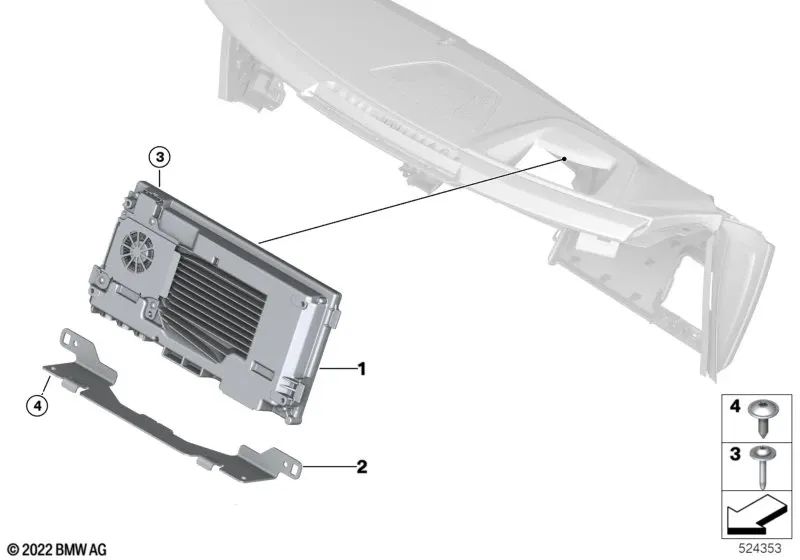 OEM grinding screw 07148834671 for BMW F70, G60, iX I20, X5 G05, MINI F66... and more. Original BMW and MINI.