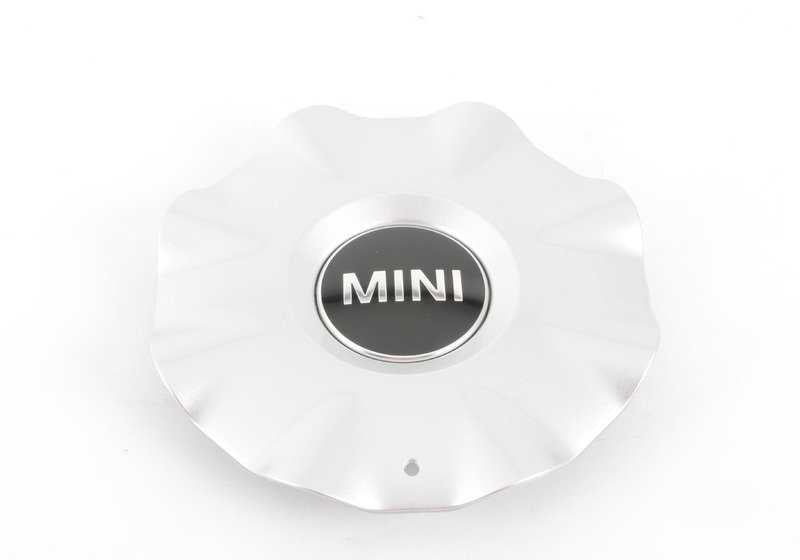 Cubierta de cubo plata OEM 36136764100 para MINI R50, Cabrio R52. Original MINI.